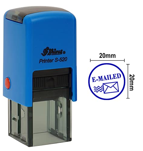 E - MAILEDEDSelbstfarber Buro Stationar Stempel Personalisierte Benutzerdefinierte Shiny 20mm Stempel von Printtoo