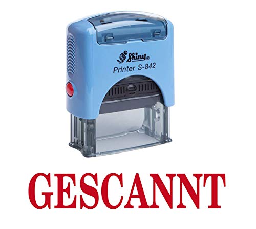 GESCANNT Selbst Farbwerk Stempel Buro stationar Bedrucktes Shiny Stamp von Printtoo