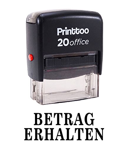 Printtoo BETRAG ERHALTEN Selbstfarber Stempel Buro stationar Bedrucktes Stamp - Schwarz von Printtoo