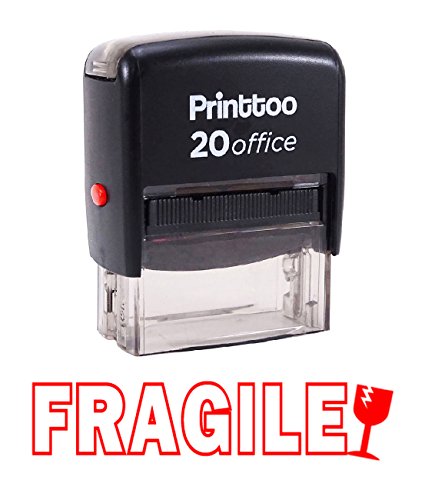 Printtoo Buromaterial FRAGILE Selbstfarber Stempel Individuelle Stempel - Rot von Printtoo