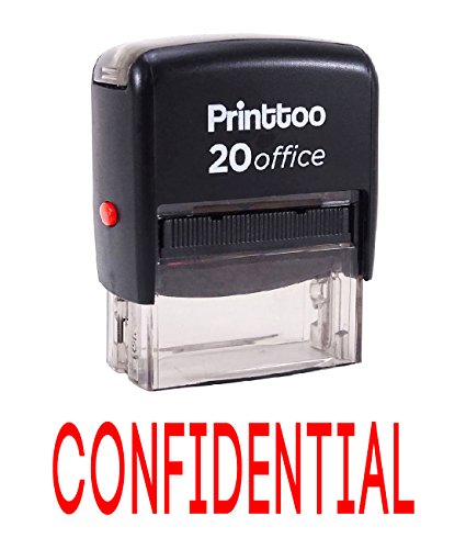 Printtoo Buromaterial Individuelle Stempel CONFIDENTIAL Selbstfarben Stempel - Rot von Printtoo