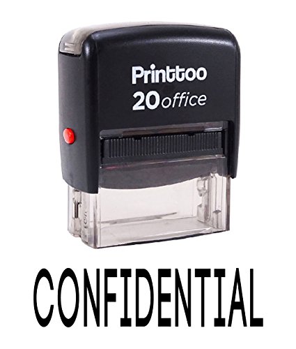 Printtoo Buromaterial Individuelle Stempel CONFIDENTIAL Selbstfarben Stempel - Schwarz von Printtoo