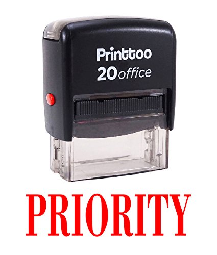 Printtoo Buromaterial Individuelle Stempel PRIORITY Selbstfarber Stempel - Rot von Printtoo