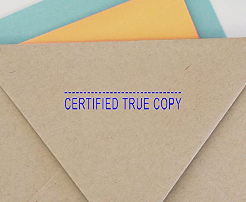 Printtoo CERTIFIED TRUE COPY Selbstfarben Stempel Buromaterial Individuelle Stempel - Blau von Printtoo