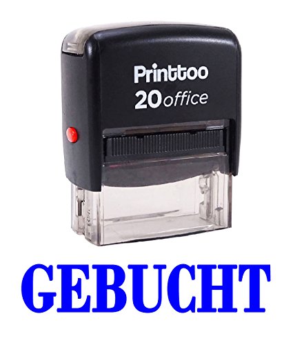 Printtoo GEBUCHT Selbstfarber Stempel Buro stationar Bedrucktes Stamp - Blau von Printtoo