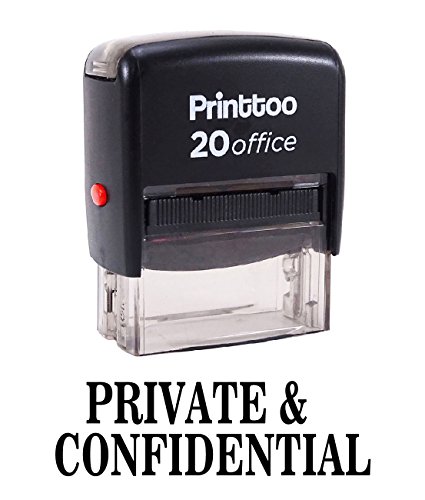 Printtoo Individuelle Stempel Buromaterial PRIVATE & CONFIDENTIAL Selbstfarber Stempel - Schwarz von Printtoo