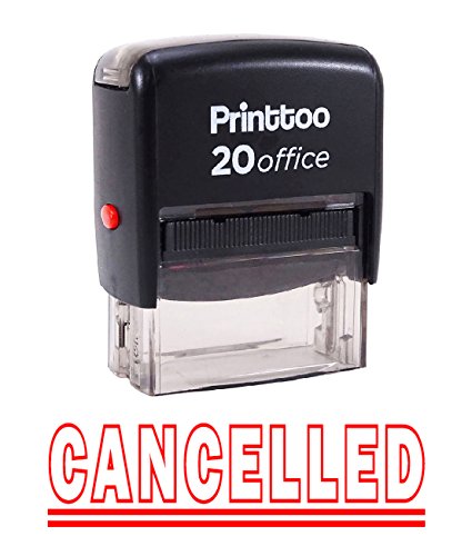 Printtoo Selbstfarben CANCELLED Stempel Buromaterial Individuelle Stempel - Rot von Printtoo