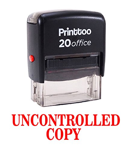 Printtoo Selbstfarber Stempel Buromaterial UNCONTROLLED COPY Individuelle Stempel - Rot von Printtoo