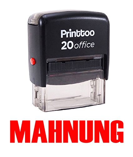 Printtoo Stempel Buro stationar Bedrucktes Stamp MAHNUNG Selbstfarber - Rot von Printtoo