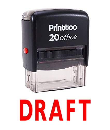 Printtoo Stempel Buromaterial DRAFT Selbstfarber Stempel Individuelle Stempel - Rot von Printtoo