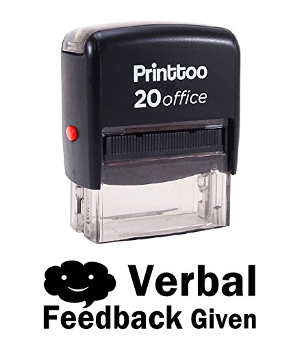 Printtoo VERBAL FEEDBACK GIVEN Selbstfarber Stempel Buro stationar Bedrucktes Stamp - Schwarz von Printtoo