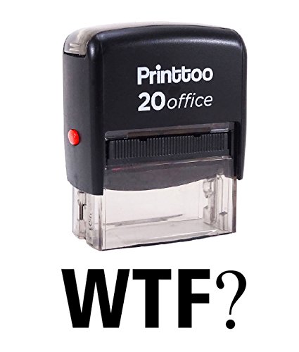 Printtoo WTF? Selbstfarber Stempel Buro stationar Bedrucktes Stamp - Schwarz von Printtoo