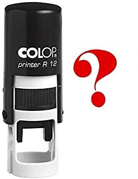 QUESTION MARK Selbstfarber Mini Stempel Colop Runde Dekorative Lehrer Briefmarken 12mm von Printtoo
