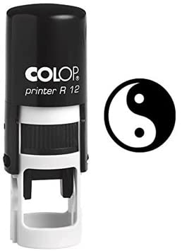 YIN YANG Selbstfarber Mini Stempel Colop Runde Dekorative Lehrer Briefmarken 12mm von Printtoo
