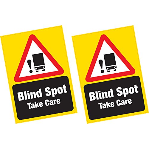 LKW-Aufkleber, aus Vinyl, mit Sicherheitshinweis für Fahrradfahrer, Aufschrift: „Blind Spot Take Care“, 2 Stück von Printwhizz Ltd