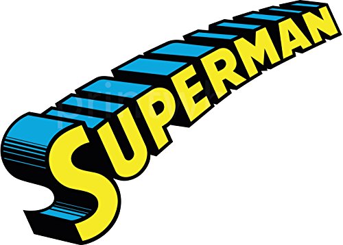 Vinyl-Aufkleber mit Superman-Logo, für Wand, Auto, Laptop, Superhelden-Comicbuch von Printwhizz Ltd