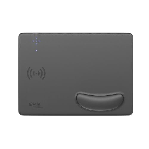 Prio Schnelllade-Mauspad 15 W (USB C) grau von Prio