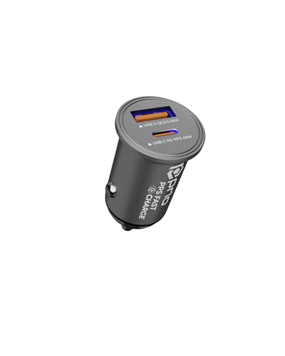 prio KFZ-Schnellladegerät 45W PD PPS (USB C) + 45W (USB A) Silber von Prio