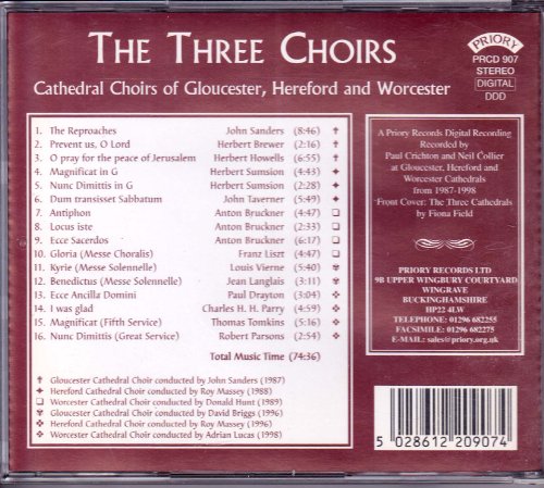 The Three Choirs von Priory (Musikwelt Tonträger E.Kfr.)
