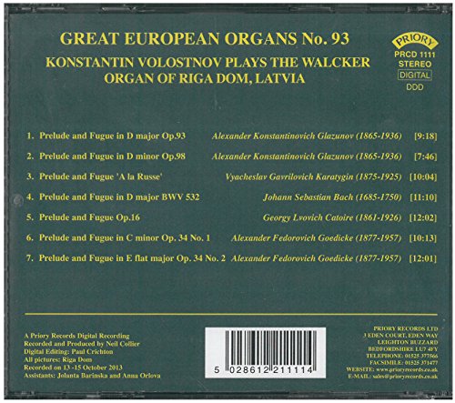 Various: Great European Organs von Priory