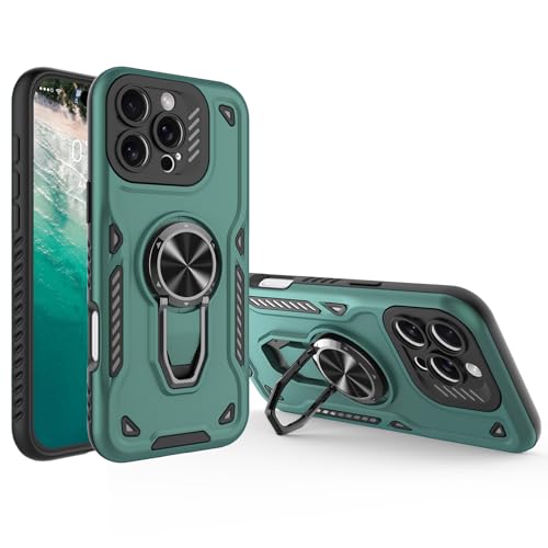 Pritify Armour Schutzhülle für iPhone 13 Pro Max, militärischer Schutz, Kickstand & 360° Metallring, erhöhter Kameraschutz, stoßfeste robuste Abdeckung, magnetische Autohalterung kompatibel, Grün Pritify Armour Schutzhülle für iPhone 13 Pro Max, militärischer Schutz, Kickstand & 360° Metallring, erhöhter Kameraschutz, stoßfeste robuste Abdeckung, magnetische Autohalterung kompatibel, Grün von Pritify