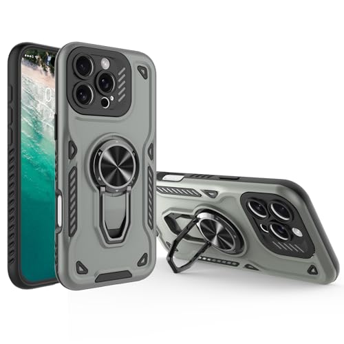 Pritify Armour Schutzhülle für iPhone 14 Pro Max, militärischer Schutz, Kickstand & 360° Metallring, erhöhter Kameraschutz, stoßfeste robuste Abdeckung, magnetische Autohalterung kompatibel, Grau Pritify Armour Schutzhülle für iPhone 14 Pro Max, militärischer Schutz, Kickstand & 360° Metallring, erhöhter Kameraschutz, stoßfeste robuste Abdeckung, magnetische Autohalterung kompatibel, Grau von Pritify