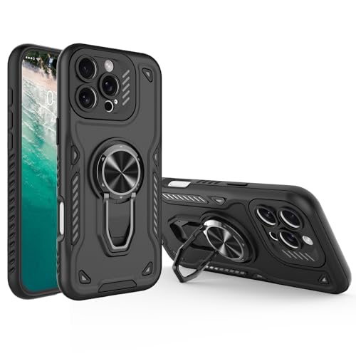 Pritify Armour Schutzhülle für iPhone 16 Plus, militärischer Schutz, Kickstand & 360° Metallring, erhöhter Kameraschutz, stoßfest, robuste Abdeckung, magnetische Autohalterung, kompatibel mit Pritify Armour Schutzhülle für iPhone 16 Plus, militärischer Schutz, Kickstand & 360° Metallring, erhöhter Kameraschutz, stoßfest, robuste Abdeckung, magnetische Autohalterung, kompatibel mit von Pritify