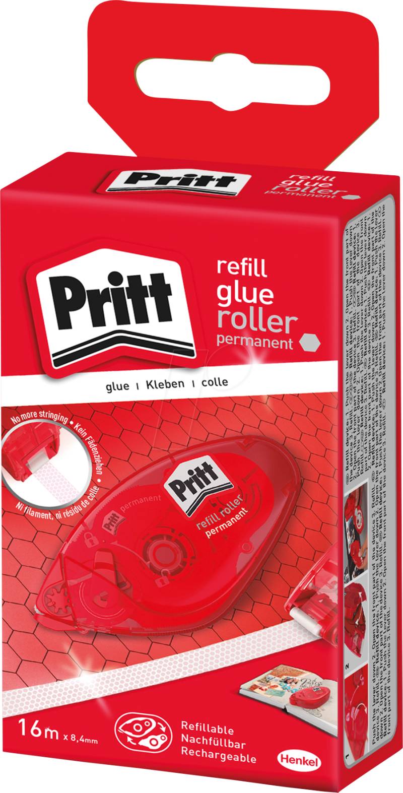 PRITT 9HZRRPH - Kleberoller, 16 m x 8,4 mm, permanent von Pritt