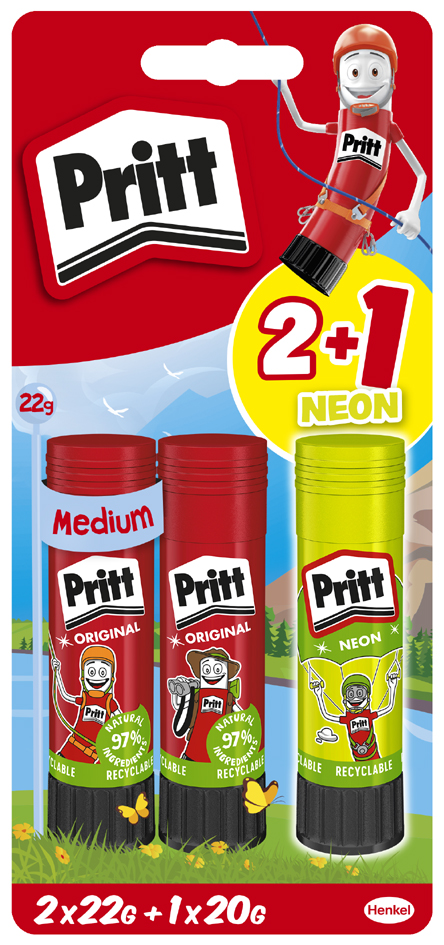 Pritt Klebestift BTS 2023, Multipack, 2x 22 g + 1x 20 g von Pritt