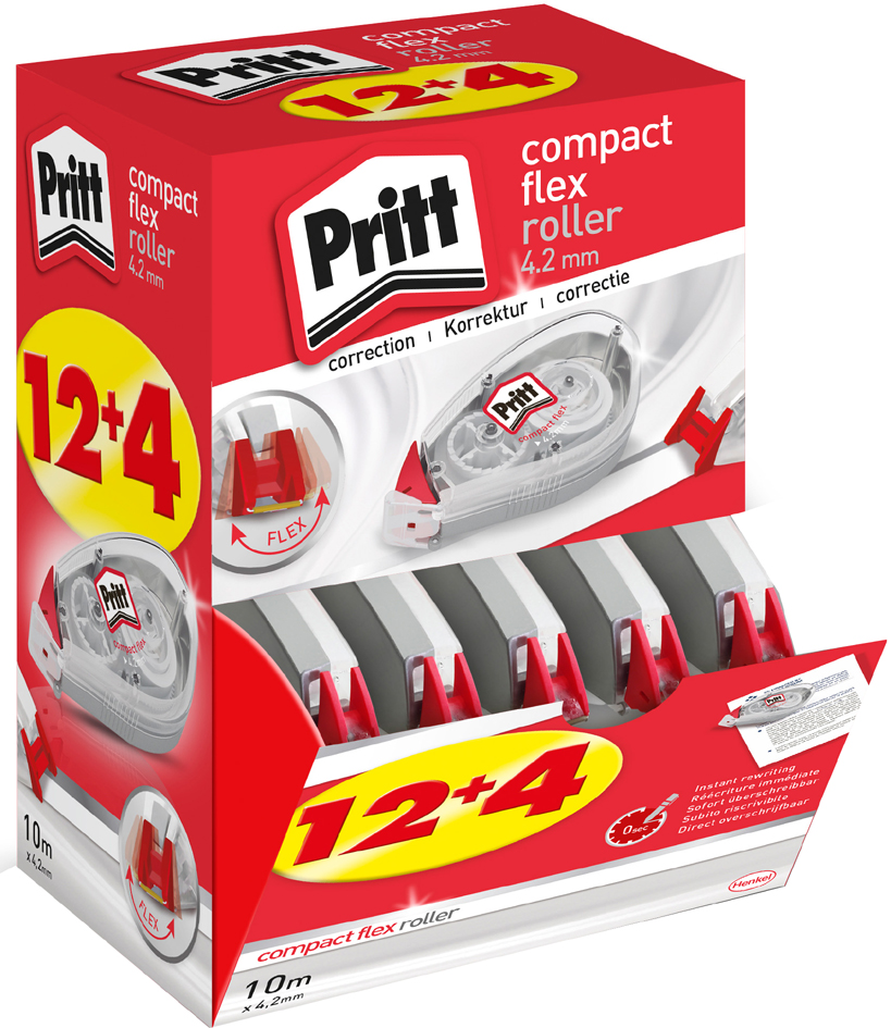 Pritt Korrekturroller Compact Flex, 16er Multipack von Pritt