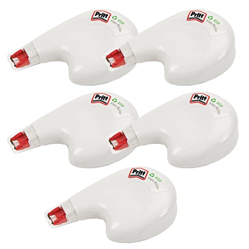 Pritt Korrekturroller Eco Flex, seitliche Anwendung, sofort überschreibbar, Bandlänge 10 m, Bandbreite 4,2 mm, Spar-Set mit 5 Rollern, 9H PRKEB VS weiß Pritt Korrekturroller Eco Flex, seitliche Anwendung, sofort überschreibbar, Bandlänge 10 m, Bandbreite 4,2 mm, Spar-Set mit 5 Rollern, 9H PRKEB VS weiß von Pritt