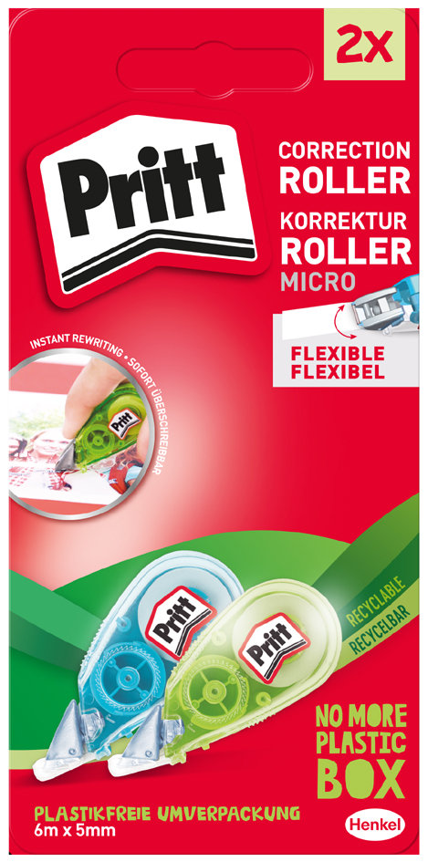 Pritt Korrekturroller Micro Roller, 2er Blisterkarte von Pritt
