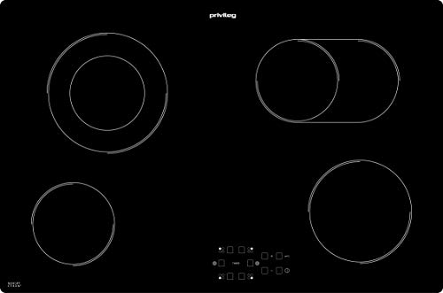 Privileg PCTAC 7042 NE Glaskeramik-Kochfeld / 77 cm/Duo-Kochzone/Touch-Control-Steuerung/Kindersicherung/Timer mit Abschaltautomatik/Restwärmeanzeige von Privileg