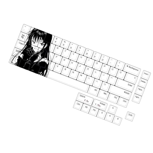 Originalhöhe Girl Print Keycap Set 75Keys Dye Sublimated Verbessert Die Farbretention Für Die Verwendung Mechanischer Tastatur von Prmaylis