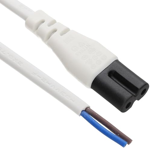 Pro Elec PE01014 IEC C7 (Abbildung 8) auf Ends Netzkabel, 1 m, Weiß von PRO-ELEC