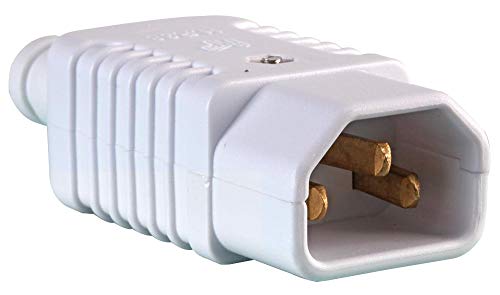 Pro Elec PEL00578 Wiederverdrahtbarer IEC C14 Netzstecker, Weiß von Pro Elec