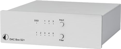 Pro-Ject Audio Systems DAC Box S2+, High End DAC mit 32bit und DSD256 Support (Silber) von Pro-Ject Audio Systems