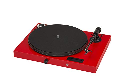Pro-Ject Audio Systems Juke Box E, “All-in-one Plug & Play” Plattenspielersystem mit BT und Line-Eingang (Rot) von Pro-Ject Audio Systems
