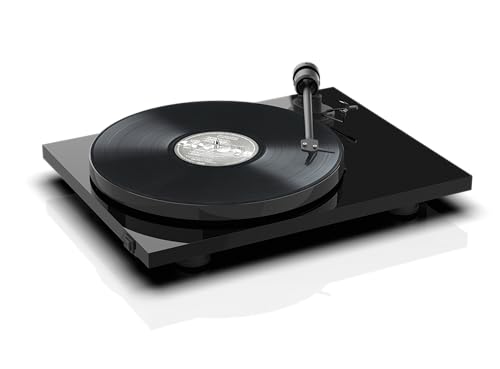 Pro-Ject E1 BT, Plug & Play Einsteiger Plattenspieler mit MM Tonabnehmersystem, BT Sender, schaltbarer Phono Vorstufe und elektronischer Geschwindigkeitsänderung (OM5e, Schwarz) von Pro-Ject Audio Systems