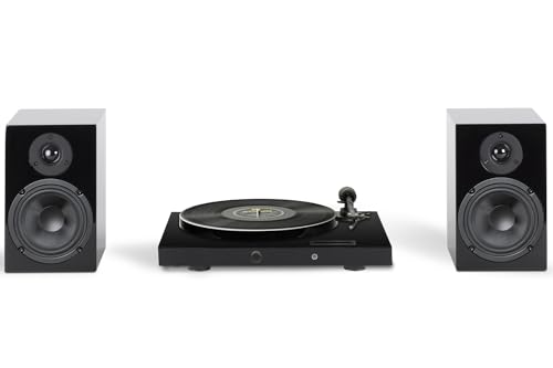 Pro-Ject E1 Jukebox OM5E – Plattenspieler mit Bluetooth, Front- und Endverstärker, Lautsprecherbox 5 Set – All-in-One-System – Schwarz Pro-Ject E1 Jukebox OM5E – Plattenspieler mit Bluetooth, Front- und Endverstärker, Lautsprecherbox 5 Set – All-in-One-System – Schwarz von Pro-Ject Audio Systems