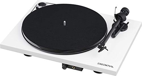 Pro-Ject Essential III HP, Audiophiler Plattenspieler mit Kopfhörerausgang, Weiß von Pro-Ject Audio Systems