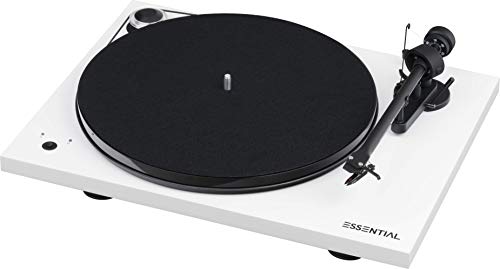 Pro-Ject Essential III Recordmaster, Audiophiler „Best Buy“ Plattenspieler mit elektronischer Geschwindigkeitsumschaltung und USB Ausgang (Weiß) von Pro-Ject Audio Systems