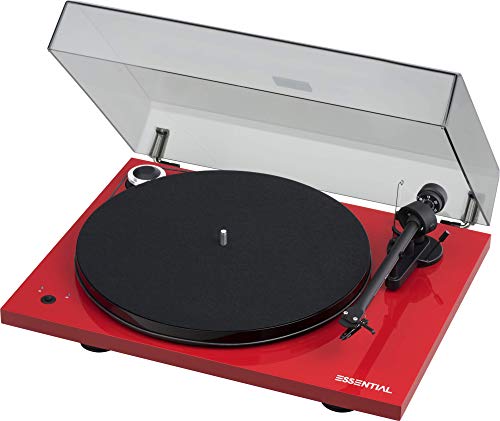 Pro-Ject Essential III SB, Audiophiler „Best Buy“ Plattenspieler mit elektronischer Geschwindigkeitsumschaltung (Rot) von Pro-Ject Audio Systems