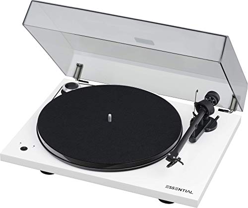 Pro-Ject Essential III SB, Audiophiler „Best Buy“ Plattenspieler mit elektronischer Geschwindigkeitsumschaltung (Weiß) von Pro-Ject Audio Systems