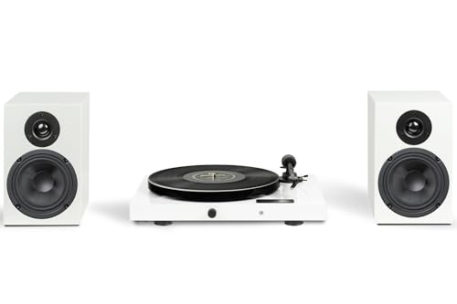 Pro-Ject Jukebox E1 + Speaker Box 5 E - All-in-One Stereo Set mit Bluetooth - Plattenspieler mit Phonotreppe und Lautsprechern - Weiß Pro-Ject Jukebox E1 + Speaker Box 5 E - All-in-One Stereo Set mit Bluetooth - Plattenspieler mit Phonotreppe und Lautsprechern - Weiß von Pro-Ject Audio Systems