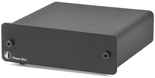 Pro-Ject Phono Box Vorverstärker MC-/MM-Tonabnehmern, Hartvergoldete RCA/Cinch-Buchsen schwarz von Pro-Ject Audio Systems