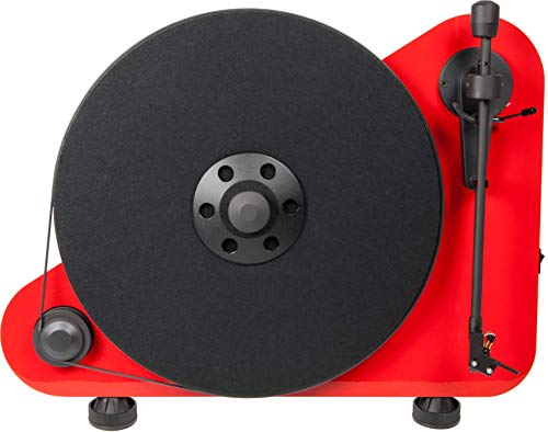 Pro-Ject VT-E R BT, Vertikaler „Plug & Play“ Plattenspieler mit Wireless Audio Streaming (Rot) von Pro-Ject Audio Systems