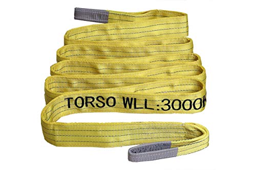 Pro-Lift-Werkzeuge 3 t Hebeband Länge 5m mit 2 Schlaufen 2- lagig Hebegurt Rundschlinge Hebeschlinge Baumgurt Bergegurt Abschleppseil Schlupf 3000kg von Pro-Lift-Werkzeuge