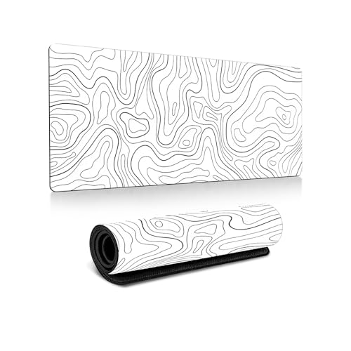 Pro-Noke Gaming-Mauspad, groß, 80 x 30 x 0,3 cm, waschbar, große Matte, Mauspad mit rutschfester Gummiunterseite, erweiterbar für Büro und Zuhause, Weiß Pro-Noke Gaming-Mauspad, groß, 80 x 30 x 0,3 cm, waschbar, große Matte, Mauspad mit rutschfester Gummiunterseite, erweiterbar für Büro und Zuhause, Weiß von Pro-Noke