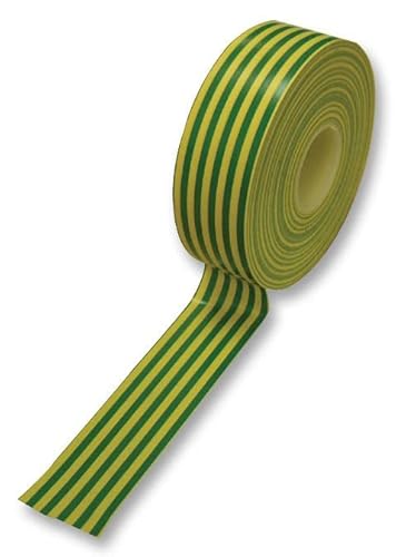 PRO POWER PVC-Klebeband 1920YG PVC-Isolierband, 19 mm x 20 m, grün/gelb von Pro Power